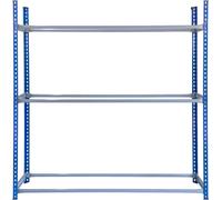 Étagère à pneus, support à pneus, étagère d'atelier, étagère pour charges lourdes, étagère de stockage, étagère pour pneus de voiture, bleu/gris, 185 x 180 x 40 cm, capacité de charge de 450 kg, métal
