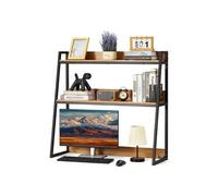 VEVOR Étagère à poser sur bureau 2 niveaux 95×32×90 cm Pieds antidérapants Couleur bois