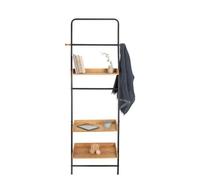 Etagère à poser - WENKO - Loft - 3 plateaux - Métal - Bois - Noir et marron - 56x180x40 cm