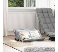 Étagère à revues en béton gris 65 x 53 x 28,5 cm avec 3 étagères debout ou montage mural pour salon, bureau, couloir, peu encombrant et polyvalent comme porte-revues