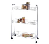 Etagère à roulettes gain de place - Acier chromé