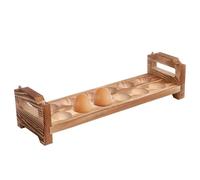 Étagère à œufs bois - Plateau de collecte empilable, organisateur de comptoir de cuisine rustique, solution de rangement peu encombrante, décoration de style ferme, idéal pour la maison et les