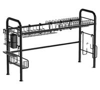 Étagère à vaisselle à deux niveaux, design optimisé pour l'égouttage, modèle Rack-A