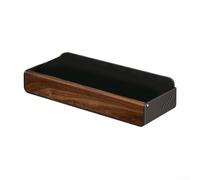 Étagère à ventouse en noyer naturel robuste pour salle de bain - Anti-rouille - Sans perçage - 35 cm (40 cm)
