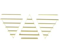 Étagère à vernis à ongles - Étagère murale - Forme triangulaire - Capacité de charge de 50 kg - Pour produits cosmétiques et vernis - 1 pièce - Dorée