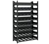 Étagère à vin empilable pour 48 bouteilles en polypropylène, résistant aux | Résistant aux UV, aux intempéries, stable, empilable, pour cuisine, cave, bar, salle à manger, garde-manger, placard,