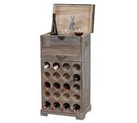 Etagère à vin Lucan pour 20 bouteilles / mobilier de bois / style Shabby Chic marron