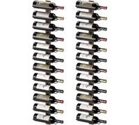 Etagère à vin murale en bois et métal - 24 bouteilles