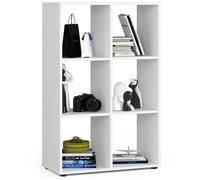 Akord Bibliothèque basse 6 cases - Blanc