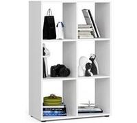 Étagère AKORD QUAD Blanche 70,5 cm façade Blanche 6 étagères 70,5x33x109 cm Blanc G