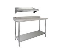 Etagère Appoint Restauration Plan de Travail Cuisine 2 Niveaux Acier