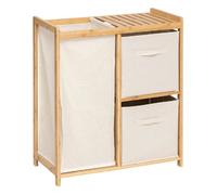 Étagère avec 1 panier à linge et 2 paniers de rangement TIDY BOX - Beige