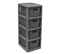 Etagere avec 4 paniers BranQ anthracite finition de haute qualité