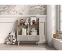 Étagère avec tiroir pour chambre d'enfant OLIVIA - beige / gris