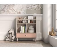 Étagère avec tiroir pour chambre d'enfant OLIVIA - beige / rose