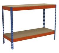 Etagère Basse Banc De Travail Simonwork Basic 2 901845-2 Bleu/bois - 900x1800x450 400kg - Simonrack