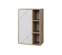 Vicco Etagère Berno, Chêne doré/Blanc, 50.1x78.4cm | avec 3 compartiments ouverts, adapté au montage mural pour un espace de rangement supplémentaire