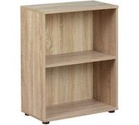 Etagère bibliothèque 2 niveaux effet bois finition sonoma - LEO -