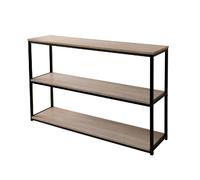 Etagère bibliothèque 3 niveaux design industriel DOCK - L. 120 x H. 80 cm - Noir