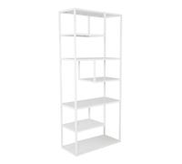 Étagère Bibliothèque 6 Niveaux Staal 190cm Blanc