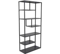 Etagère Bibliothèque 6 Niveaux "Staal" 190cm Noir