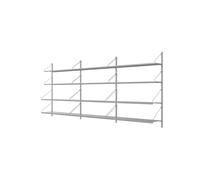 Étagère Bibliothèque à Trois Sections, 108,4 x 80 Cm, Acier Inoxydable