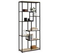 IDMARKET Etagère bibliothèque asymétrique 8 niveaux DETROIT design industriel 161 cm