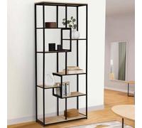 Etagère Bibliothèque Asymétrique 8 Niveaux Detroit Design Industriel 161 Cm - Idmarket