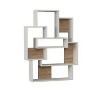 Etagère bibliothèque asymétrique Blanc, L. 101 x l. 22 x H. 132 cm, BARCE