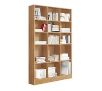 PEGANE Etagère, bibliothèque avec 15 tablettes Coloris Cerisier - Longueur 121 x Profondeur 33 x Hauteur 186 cm
