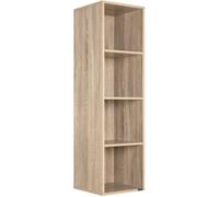 Étagère Bibliothèque chêne 106 x 30 x 30 cm Meuble de rangement intérieur 4 compartiments
