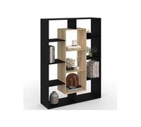 IDMarket Étagère bibliothèque COLETTE 143 cm avec 11 compartiments noir effet bois