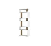 - Etagère bibliothèque design scandinave Blok - L. 60 x H. 165 cm - Blanc - Blok