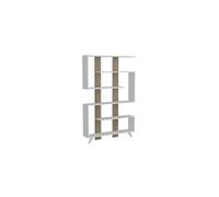 - Etagère bibliothèque design scandinave Rain - L. 120 x H. 162 cm - Blanc - Rain