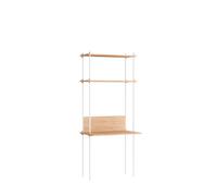 Étagère , Bibliothèque D'espace de Travail, Chêne Simple/ Blanc