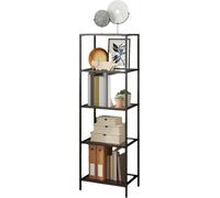Étagère bibliothèque en verre, 5 niveaux – 35 x 40 x 124,5 cm