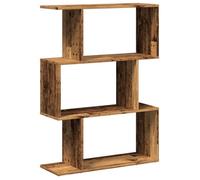 Etagère bibliothèque - mango - à 3 niveaux - vieux bois - 70x24x97 cm - M1809