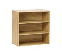 swe tagère. bibliothèque. Module de Rangement décor Bois chêne 2 étagères L 70 x P 35 x H 70cm - Kompo