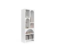 IDMarket - Etagère bibliothèque Organique Alesia 6 Compartiments Bois Blanc