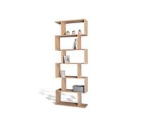 Etagère bibliothèque SOFIA forme S bois façon hêtre 189 cm