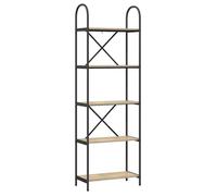 Étagère bibliothèque - vidaXL - 60x30x183 cm - Chêne sonoma - bois d'ingénierie - 5 niveaux - Design ouvert - 5 étagères 94265