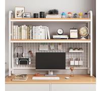 Étagère Bureau à Poser sur Bureau, 2/3 Niveaux Étagère de Bureau, Organisateur de Livres, Présentoir de Rangement Polyvalent pour Dortoir, Bureau, Maison