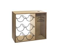 Atmosphera - Porte - Bouteilles Loft - métal et Bois - 39-7x35 cm