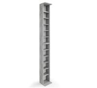 Vicco Étagère CD, Béton, 21x183.6cm | Grandes dimensions, avec étagères réglables en hauteur pour un rangement flexible des médias