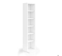 Vicco Étagère CD, Blanc, 21x91.8cm
