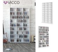 Vicco Étagère CD Jukebox, Blanc, 102x178cm