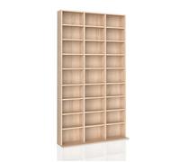 Vicco Étagère CD Jukebox, Sonoma, 102x178cm | pour un rangement des médias autoportant ou mural