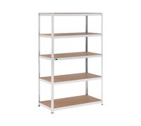 Étagère charge lourde - 120 x 60 x 200 cm - Supporte 5 x 150 kg - Gris | MSW