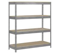 Etagère Charge Lourde Bricoforte 1204-4 Chipboard Galva/bois - 2000x1200x450 300kg - Simonrack