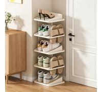 Etagere Chaussure Verticale, Rangement Chaussure avec Compartiment Latéral